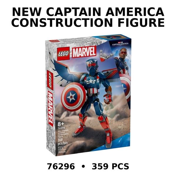 NEW LEGO CAPTAIN AMERICA CONSTRUCTION FIGURE