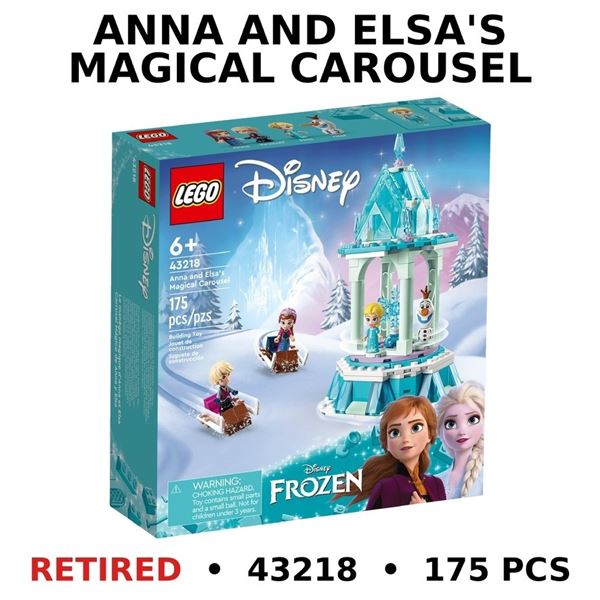NEW LEGO DISNEY ANNA AND ELSA'S CAROUSEL RETIRED