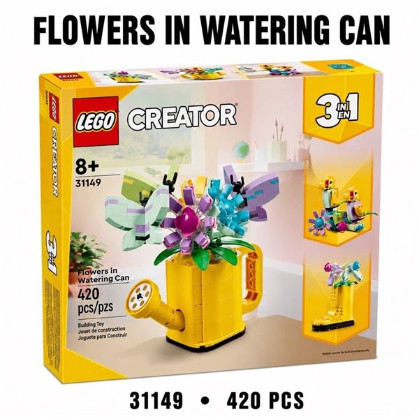NEW LEGO CREATOR 3 IN 1 FLOWERS IN WATERING CAN