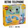 Image 2 : NEW LEGO CREATOR 3 IN 1 RETRO TELEPHONE