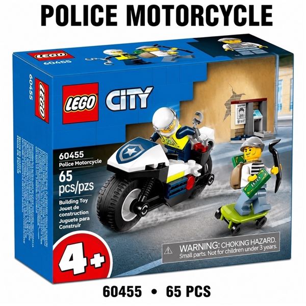 NEW LEGO CITY POLICE MOTORCYCLE CHASE
