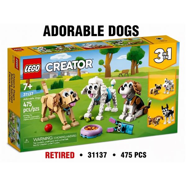 NEW LEGO CREATOR 3 IN 1 ADORABLE DOGS RETIRED