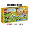 Image 2 : NEW LEGO CREATOR 3 IN 1 ADORABLE DOGS RETIRED