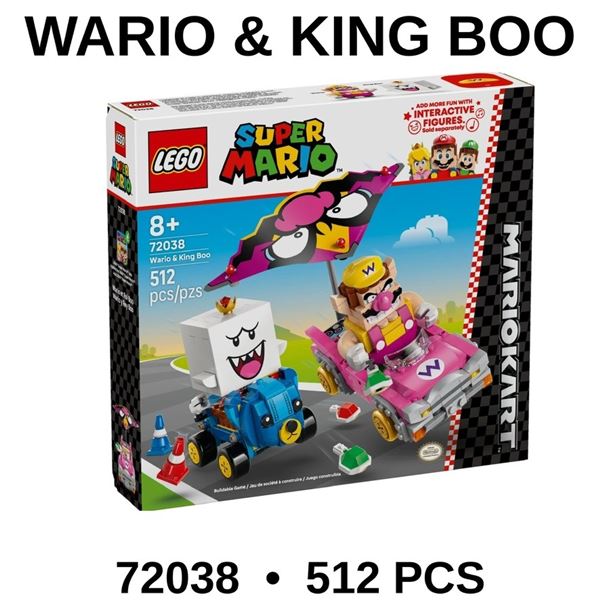 NEW LEGO MARIO KART WARIO & KING BOO