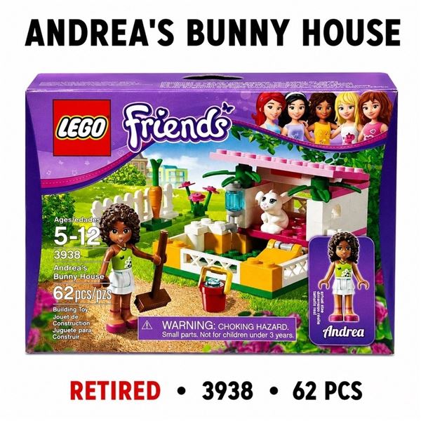 NEW LEGO FRIENDS ANDREA'S BUNNY HOUSE RETIRED