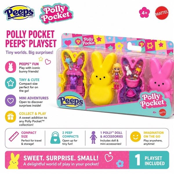 NEW POLLY POCKET PEEPS PLAYSET MATTEL
