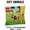 Image 1 : NEW LEGO CREATOR 3 IN 1 GIFT ANIMALS RETIRED GWP