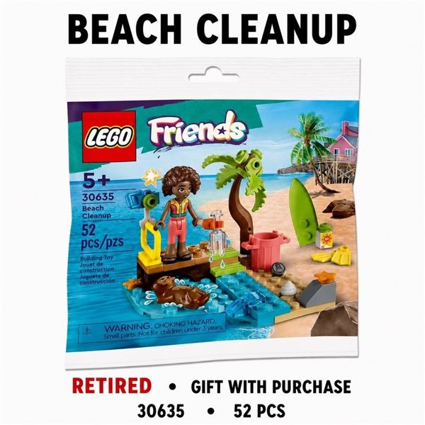 NEW LEGO FRIENDS BEACH CLEANUP RETIRED GWP