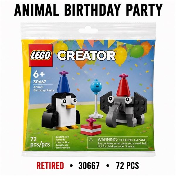 NEW LEGO CREATOR ANIMAL BIRTHDAY PARTY RETIRED