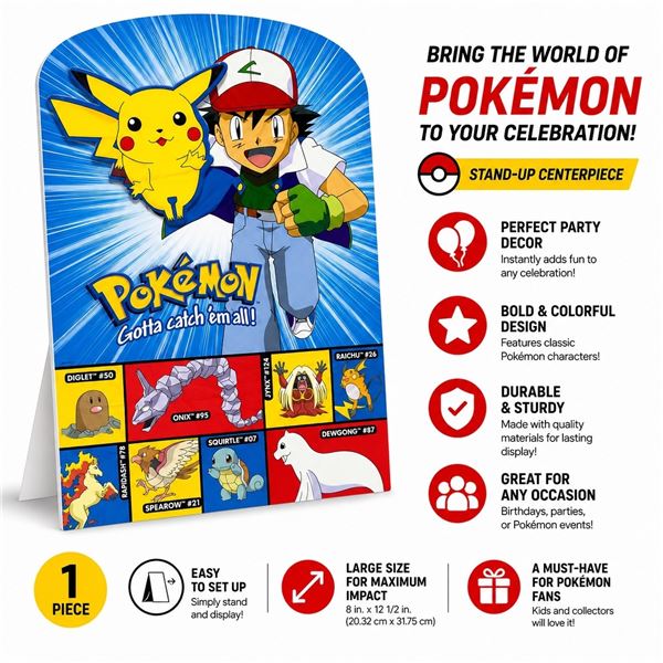 NEW POKEMON STAND UP DISPLAY CENTREPIECE