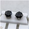 Image 1 : NEW SILVER PLATED EARRINGS WITH BLACK STONES