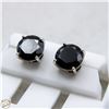 Image 1 : NEW SILVER PLATED EARRINGS WITH BLACK STONES