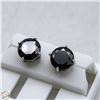Image 1 : NEW SILVER PLATED EARRINGS WITH BLACK STONES