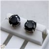 Image 1 : NEW SILVER PLATED EARRINGS WITH BLACK STONES