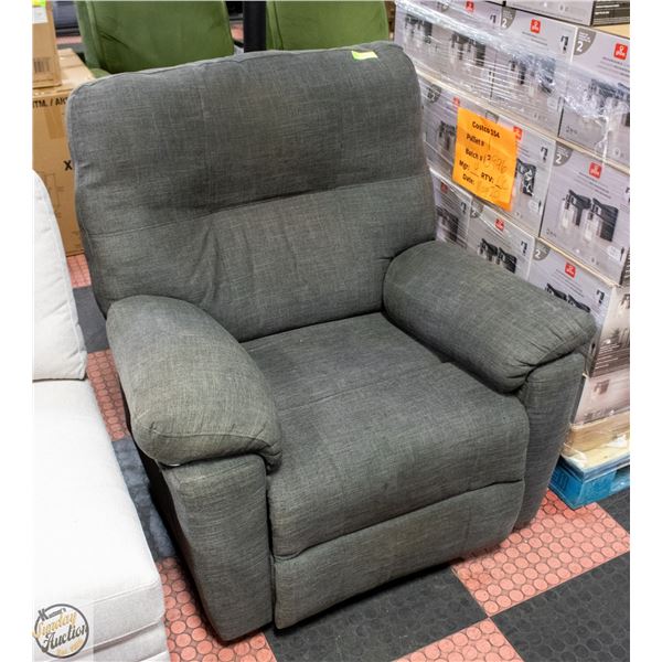PARADIGM FABRIC RECLINER WITH ROCKER - GREY