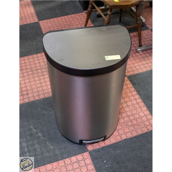 KOHLER SEMI-ROUND STEP CAN STAINLESS STEEL - 45L