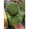 Image 1 : PROLOUNGER VELVET PUSH BACK RECLINER CHAIR GREEN