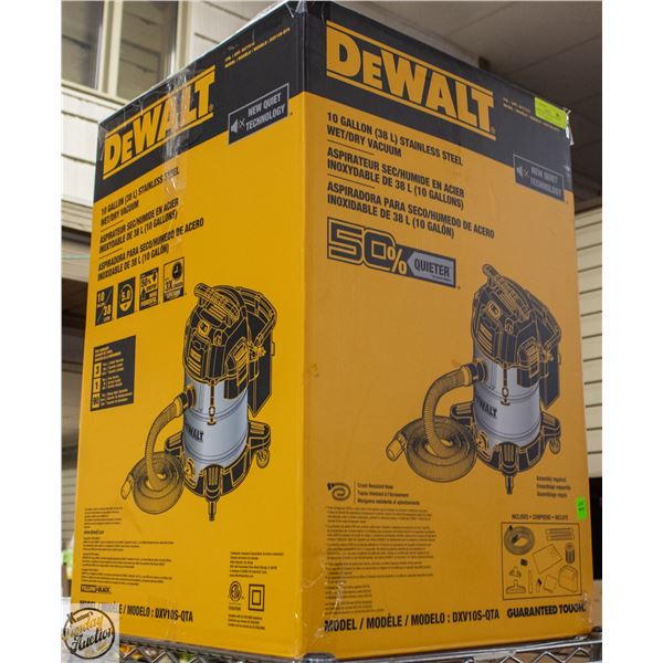DEWALT QUIET STAINLESS STEEL WET OR DRY VACUUM