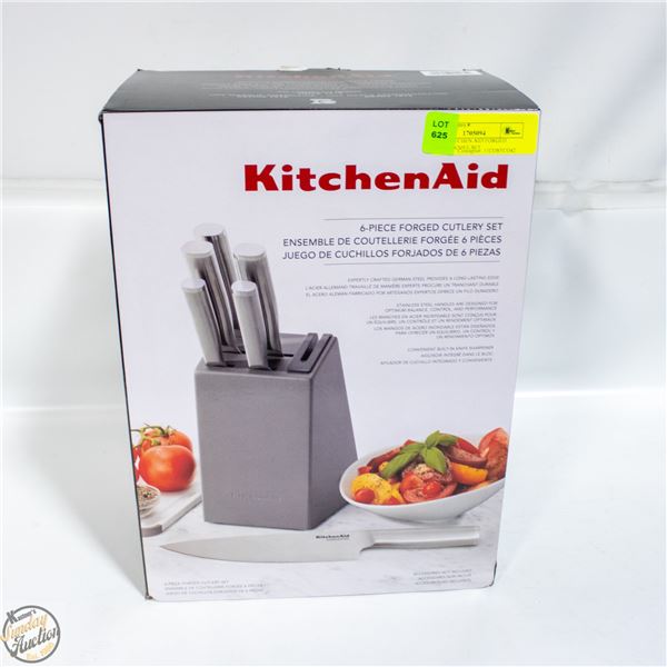 6 PIECE KITCHEN AID FORGED CUTLERY KNIFE SET