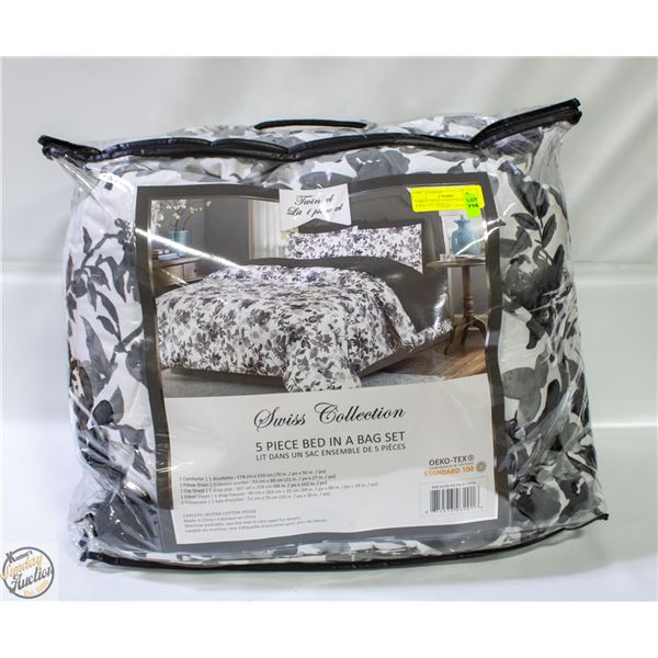 5 PIECE SWISS COLLECTION BED IN A BAG SET TWIN XL