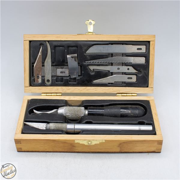 X-ACTO CRAFT TOOL SET IN WOODEN BOX