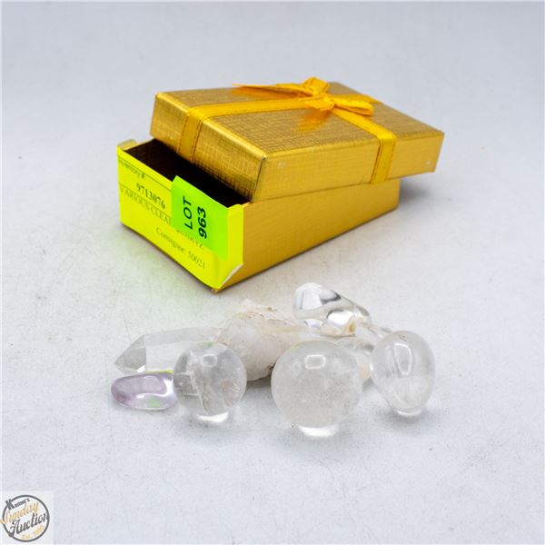 LOT OF VARIOUS CLEAR QUARTZ STONES