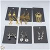 Image 1 : LOT OF 6 VARIOUS DANGLE EARRINGS
