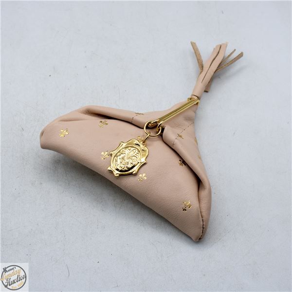 VINTAGE PINK FIRENZE GENUINE LEATHER CHANGE PURSE