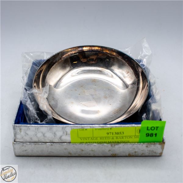 VINTAGE REED & BARTON SILVER PLATED DISH MARKINGS