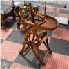 Image 2 : VICTORIAN HIGH CHAIR CONVERTS TO LOW CHAIR &