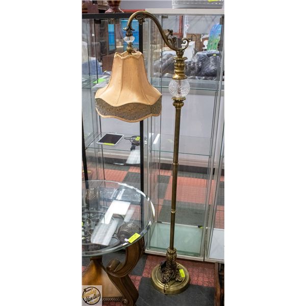 'DALE TIFFANY' ORNATE FLOOR LAMP WITH SHADE 63"