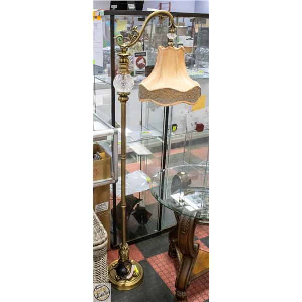 'DALE TIFFANY' ORNATE FLOOR LAMP WITH SHADE 63"