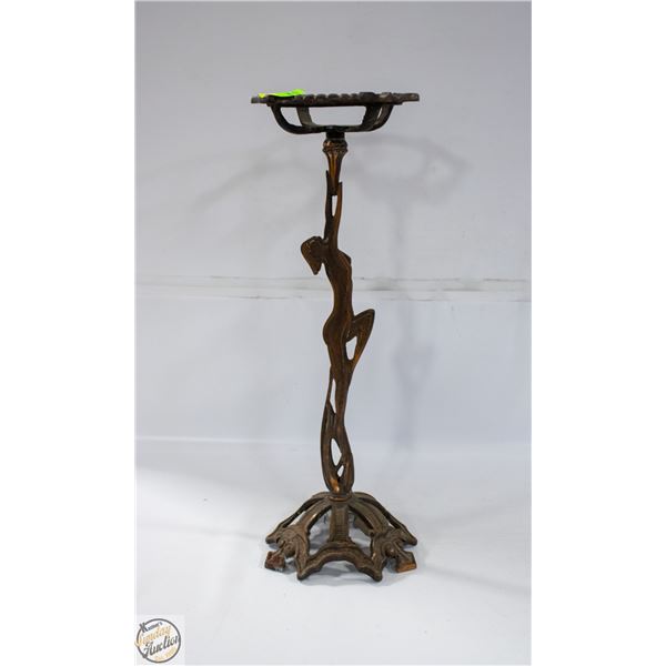 COPPER ART DECO ASHTRAY STAND (MISSING THE TOP-