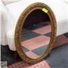 Image 1 : ORNATE FLORAL FRAMED OVAL MIRROR 19.5" X 27.5"