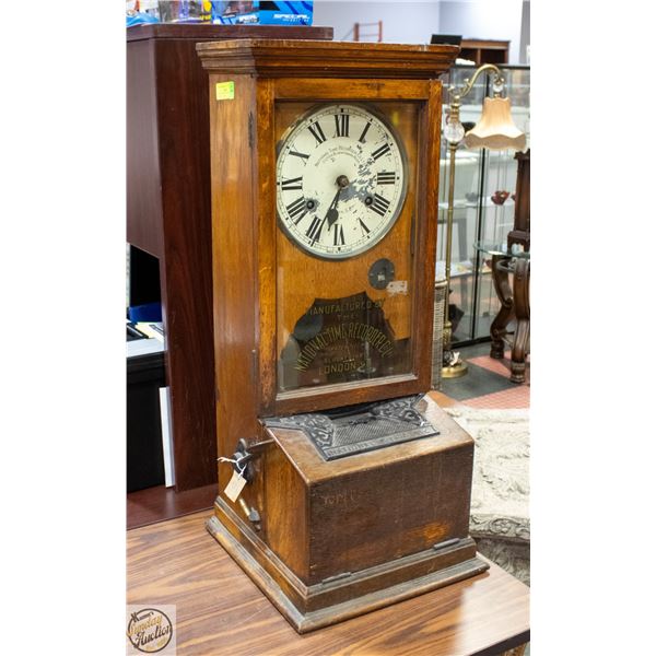 TIME CLOCK USED BY BRITISH TRANSIT WORKERS