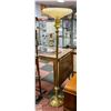 Image 1 : ART NOUVEAU TORCHIERE LAMP WITH BRASS POLE AND
