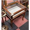 Image 1 : QUEEN ANNE STYLE WOOD GLASS TOP DISPLAY CABINET