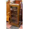 Image 1 : VINTAGE GLASS DOOR CABINET WITH BAKELITE/BRASS