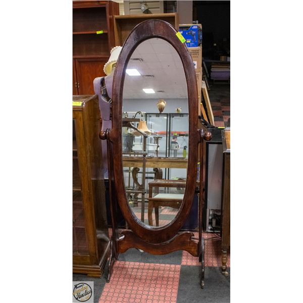 ANTIQUE CHEVEL MIRROR 27" X 66"