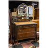 Image 1 : 1920'S DRESSER WITH LARGE ORNATE MIRROR