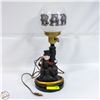 Image 1 : VINTAGE BAR LIGHT 'NEVER ON SUNDAY' H-17.5"