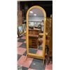 Image 1 : VINTAGE OAK ARCHED CHEVEL MIRROR 29" X 69"