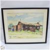 Image 1 : LANDSCAPE ORIGINAL OIL PAINTING SIGNED 35" X 30"