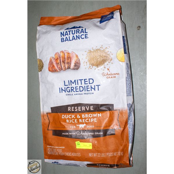 22LB NATURAL BALANCE ADULT DOG FOOD