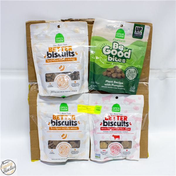3X226G OPEN FARM DOG TREATS- BEEF &