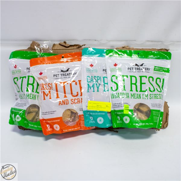 4 X 240G PET TREATERY DOG TREATS- CALMING,