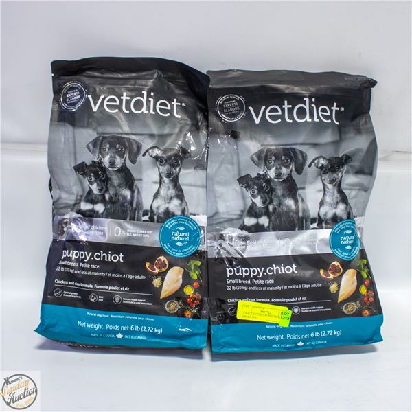 2 X 6LB VETDIET PUPPY SMALL BREED DOG
