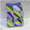 Image 1 : 2 HOME-MADE PURPLE QUILTS, 48"X36" AND