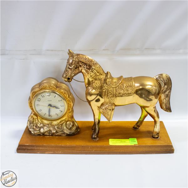 VINTAGE 1950'S WESTERN BRASS HORSE