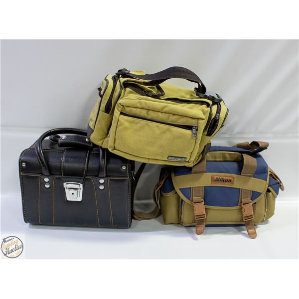 LOT OF 3 CAMERA BAGS